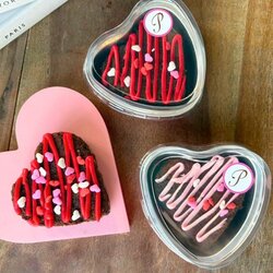 Brownie corazón individual