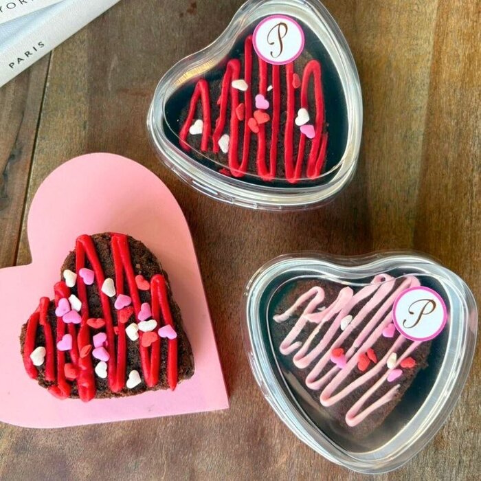 Brownie corazón individual