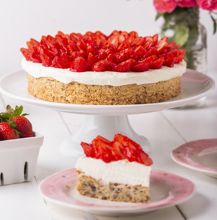 Pastel Mostachón de Fresas