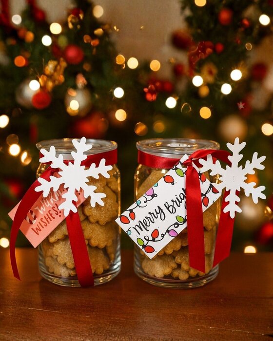 Frasco Navideño de Hojarascas