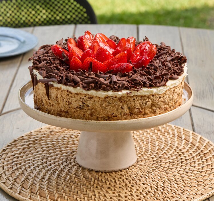 Pastel Mostachón Choco Fresas