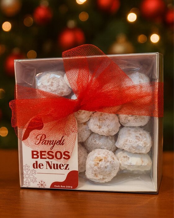 Galletas besos de nuez Navidad