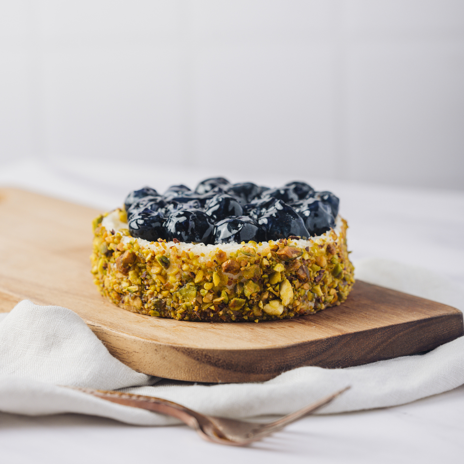 Petit Pay de Blueberrys con Pistache