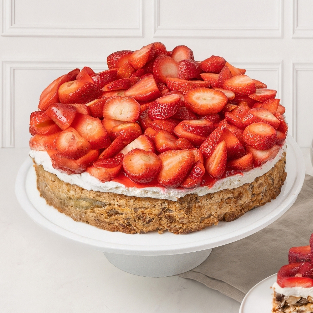 Pastel Mostachón de Fresas