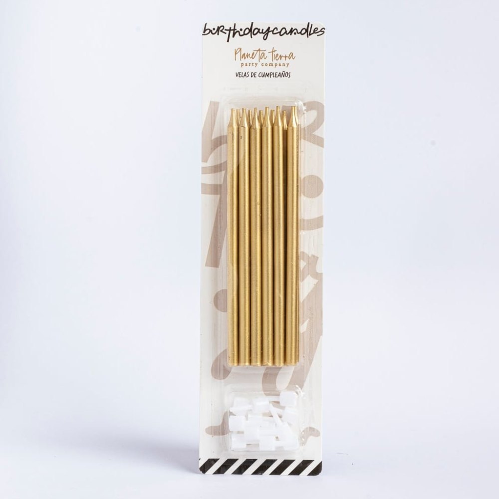 Velas largas Doradas